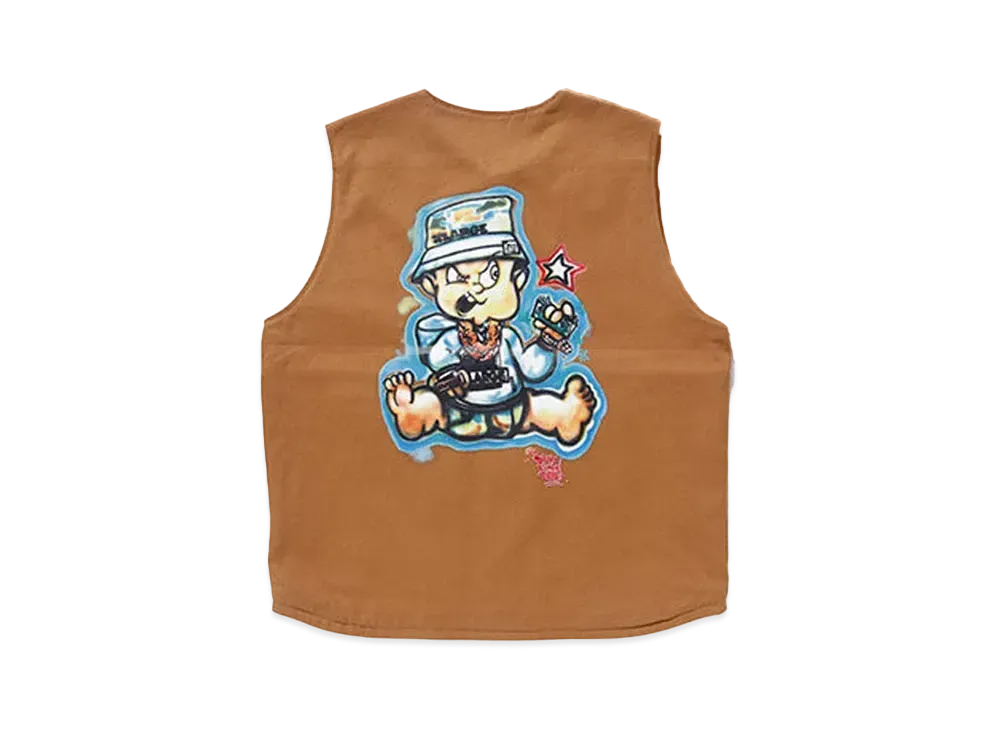 XLARGE x SHIRT KING PHADE Work Vest "Beige"