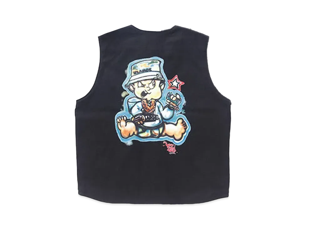 XLARGE x SHIRT KING PHADE Work Vest "Black"