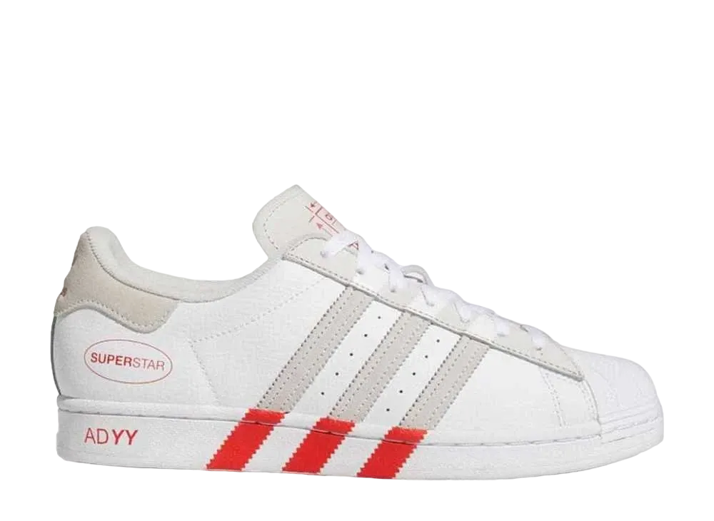adidas Superstar "Footwear White/Grey One/Vivid Red"