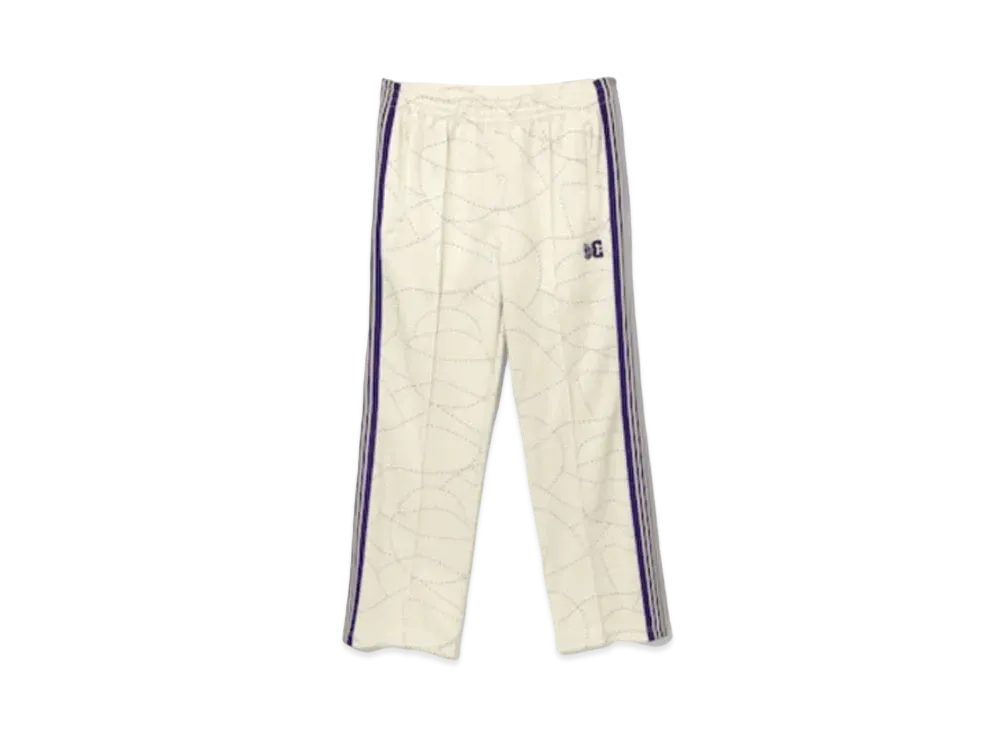 Needles x DC SHOES Track Pant - Poly Smooth / Printed "Ivory"