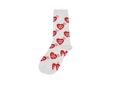 HUMAN MADE Heart Pattern Socks "Red"