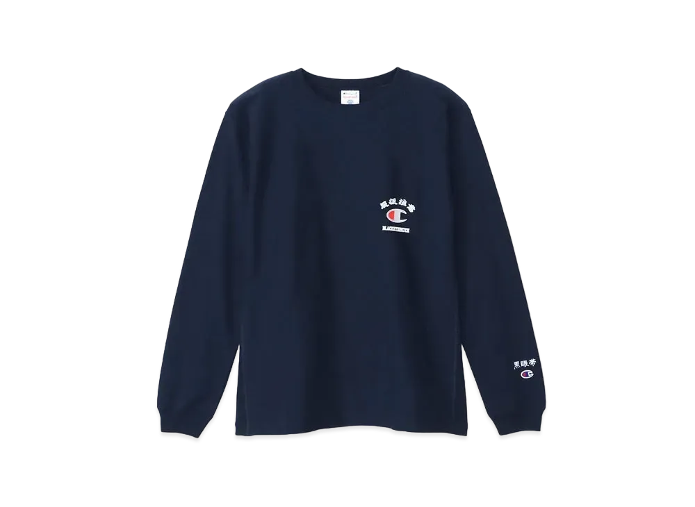 Blackeyepatch x Champion Reverse Weave Long Sleeve T-Shirts "Navy"