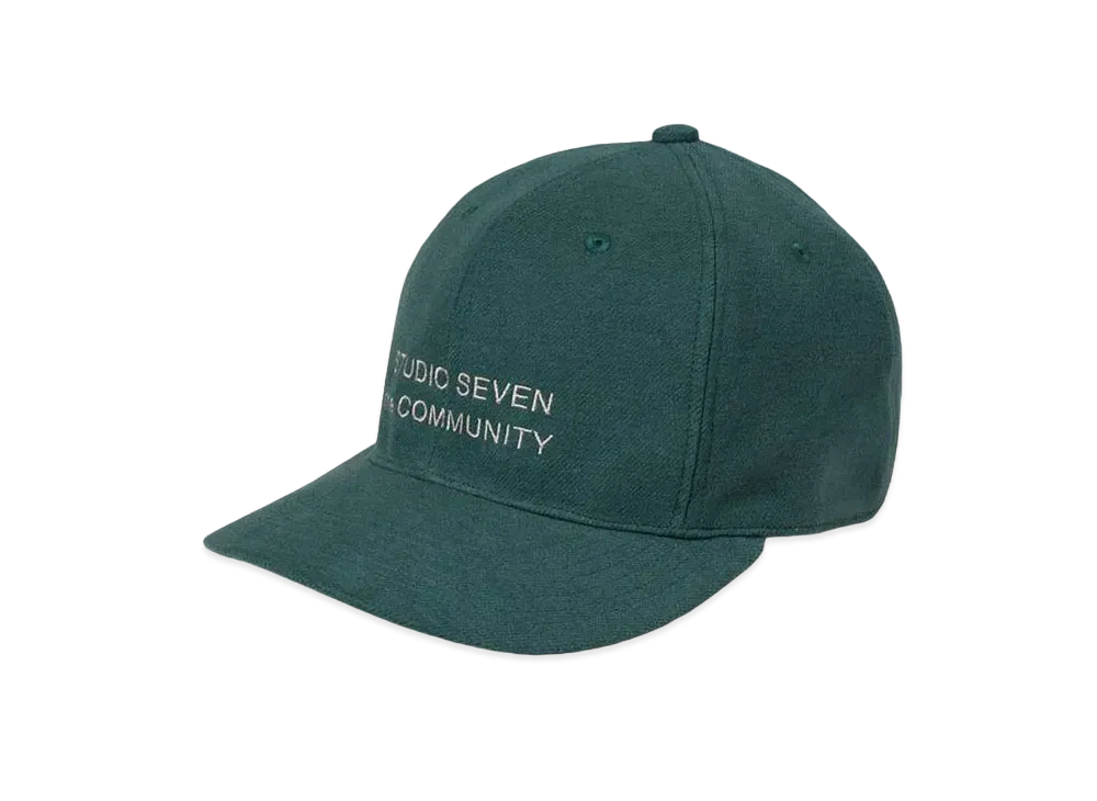 STUDIO SEVEN Flannel 6P Cap "DARK GREEN"