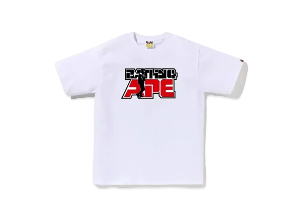 A BATHING APE Captain Logo Tee "White"
