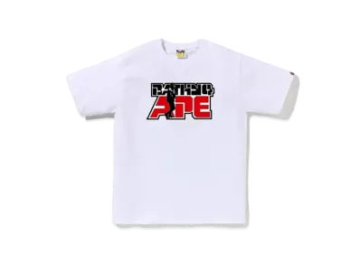 A BATHING APE Captain Logo Tee "White"