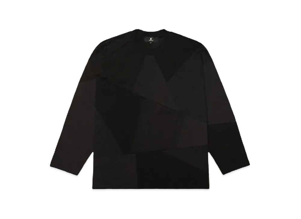 ANREALAGE PANEL PATCHWORK LONG TEE "BLACK"
