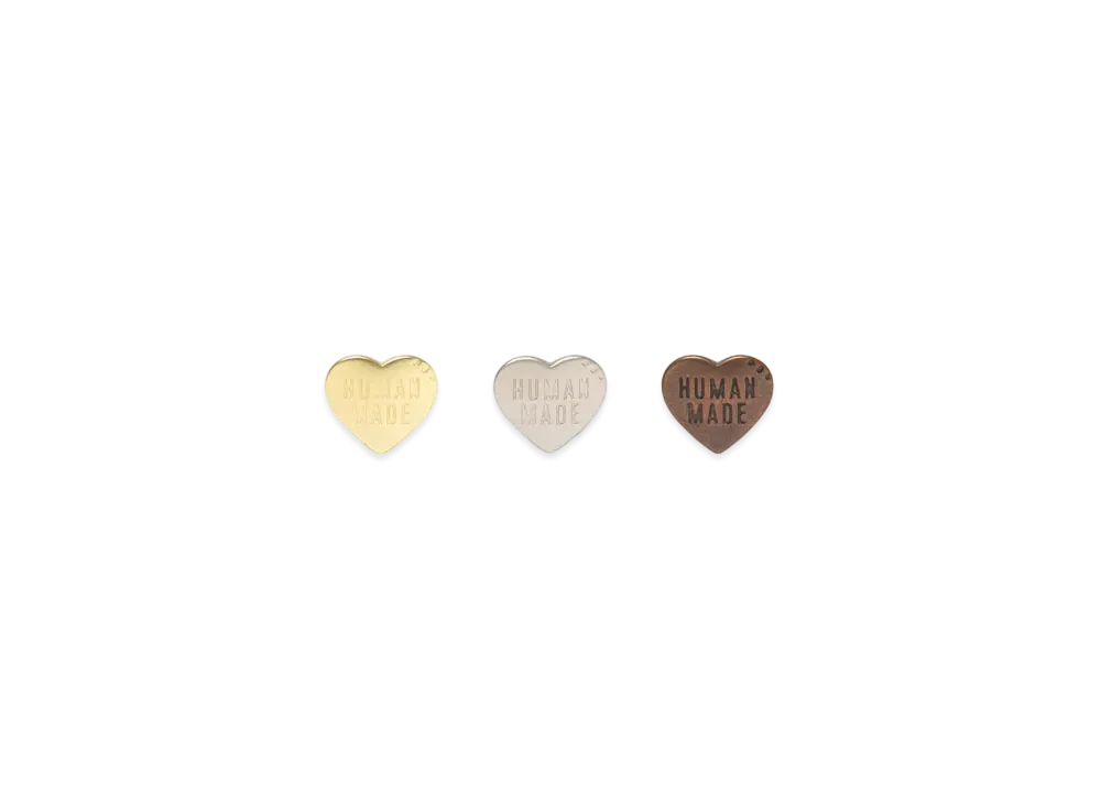 HUMAN MADE Heart Pins Set "Gold"