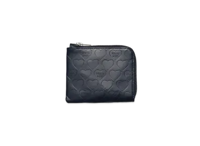 HUMAN MADE Leather Zip Wallet "Navy"