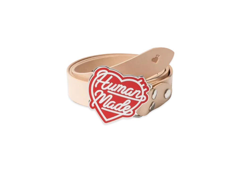 HUMAN MADE Heart Leather Belt "Beige"