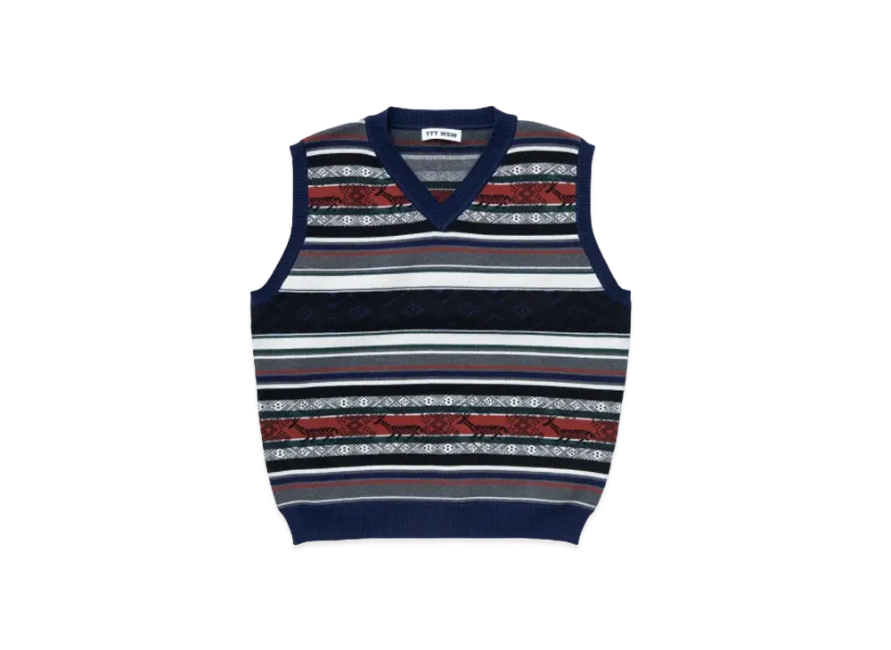 TTT MSW Nordic Knit Vest "Navy"