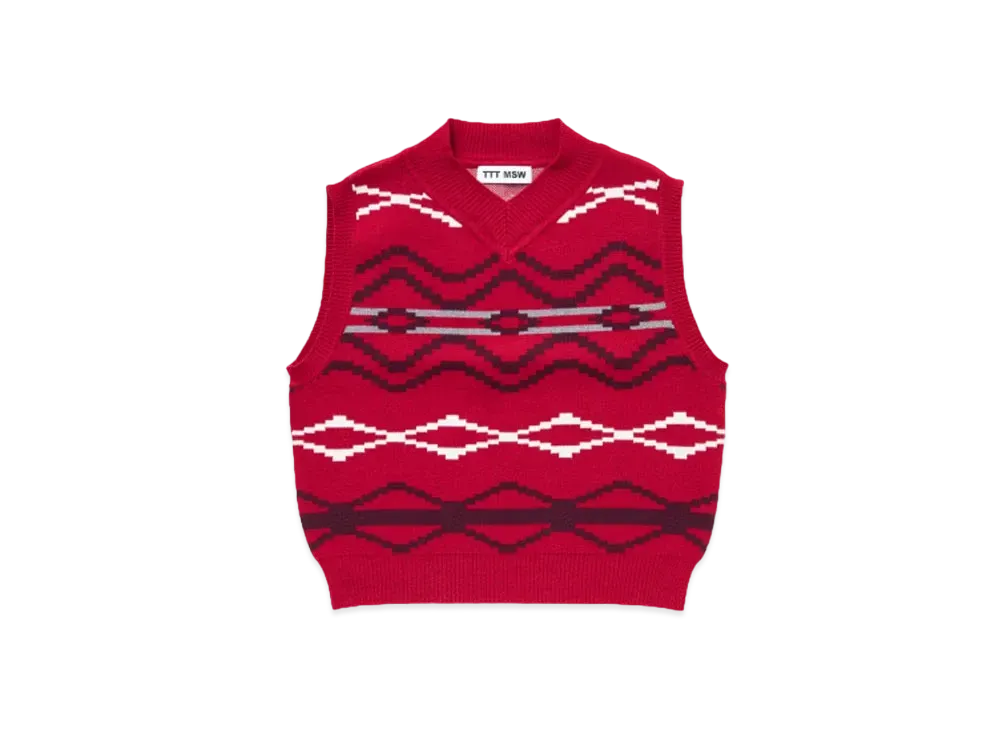 TTT MSW Nordic Knit Vest "Red"