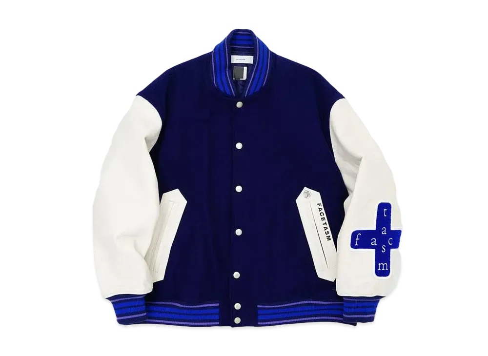 FACETASM STAY GOLD STADIUM JACKET "MIDNIGHT BLUE"