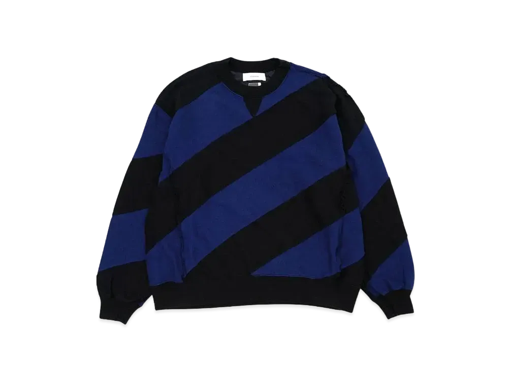 FACETASM SPIRAL SWEAT "BLACKxNAVY"
