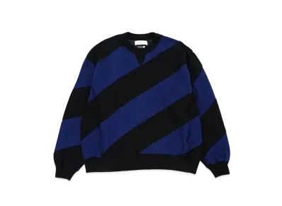 FACETASM SPIRAL SWEAT "BLACKxNAVY"