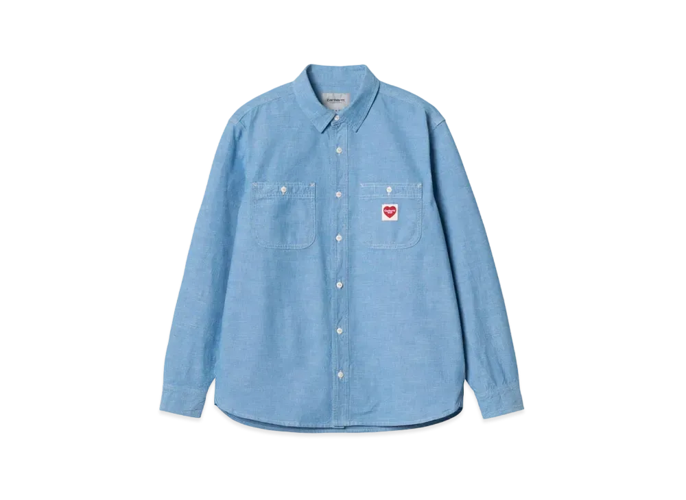 Carhartt L/S Clink Heart Shirt "Bleach Rinsed"
