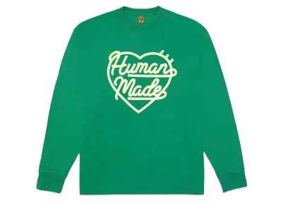 HUMAN MADE Heart L/S T-Shirt "Green"