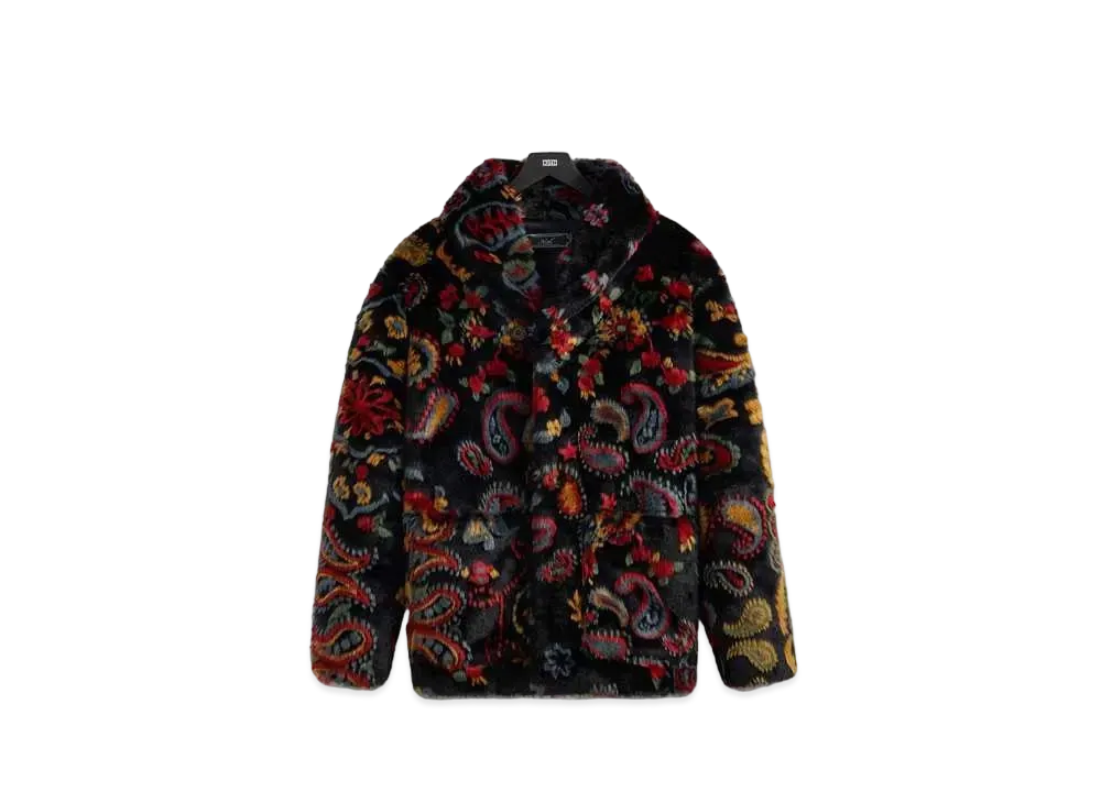 Kith Paisley Fur Short Becker Coat "Nocturnal"