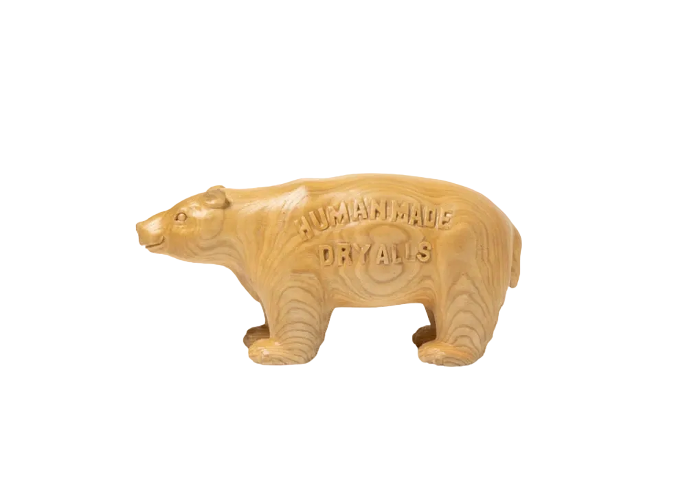 HUMAN MADE Wood Carving Bear "Brown"