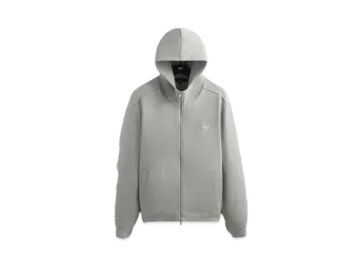 Kith Double Weave Selfridge Zip Up Hoodie "Light Heather Grey"