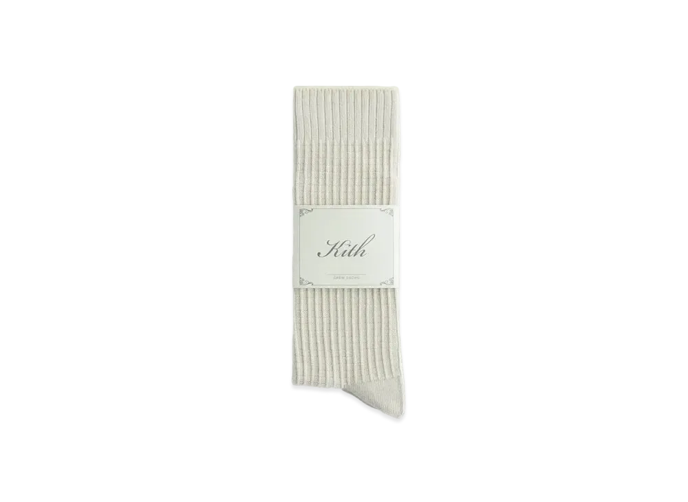 Kith Waffle Knit Cotton Socks "Sandrift"