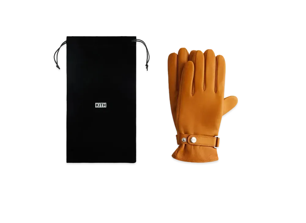 Kith Manhattan Leather Gloves "Desert"