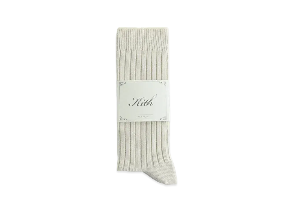 Kith Ribbed Cotton Socks "Sandrift"