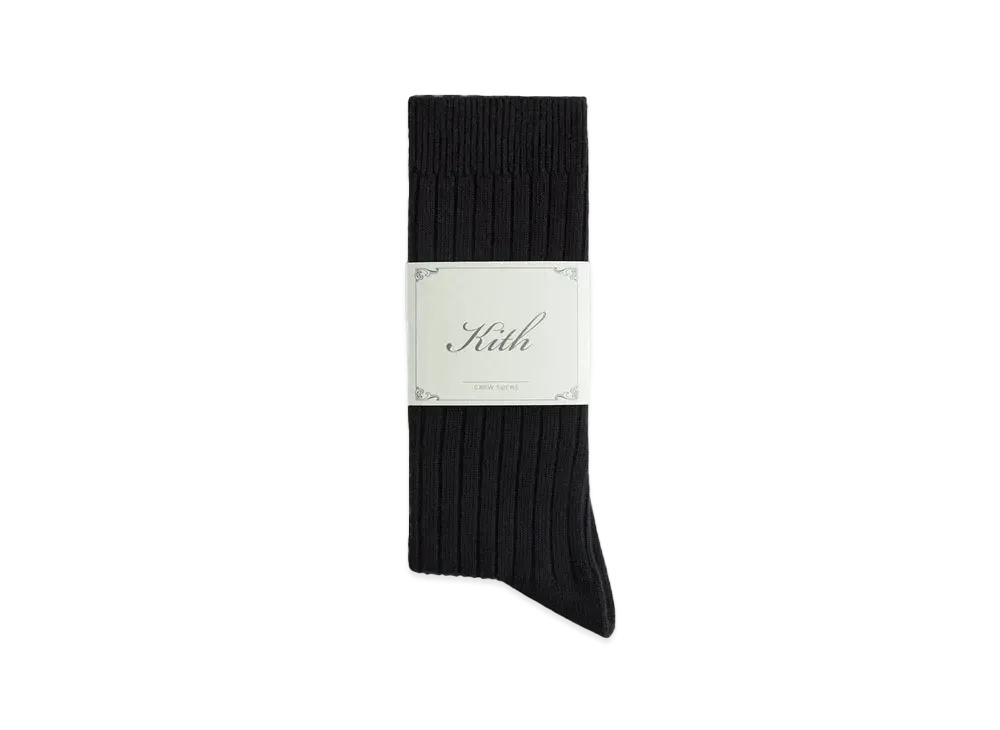 Kith Ribbed Cotton Socks "Black"