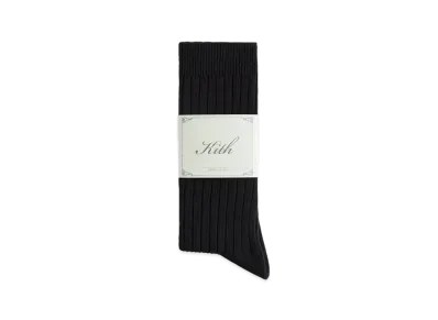 Kith Ribbed Cotton Socks "Black"