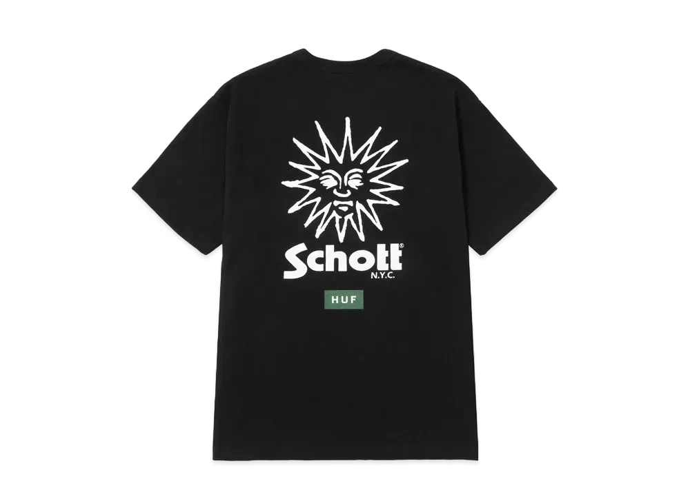 HUF x Schott Tee "Black"