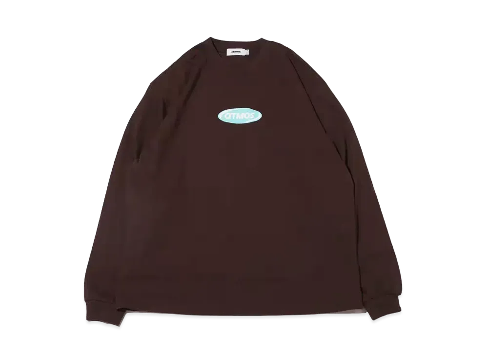 atmos Shop List Logo LS T-shirts "Brown"