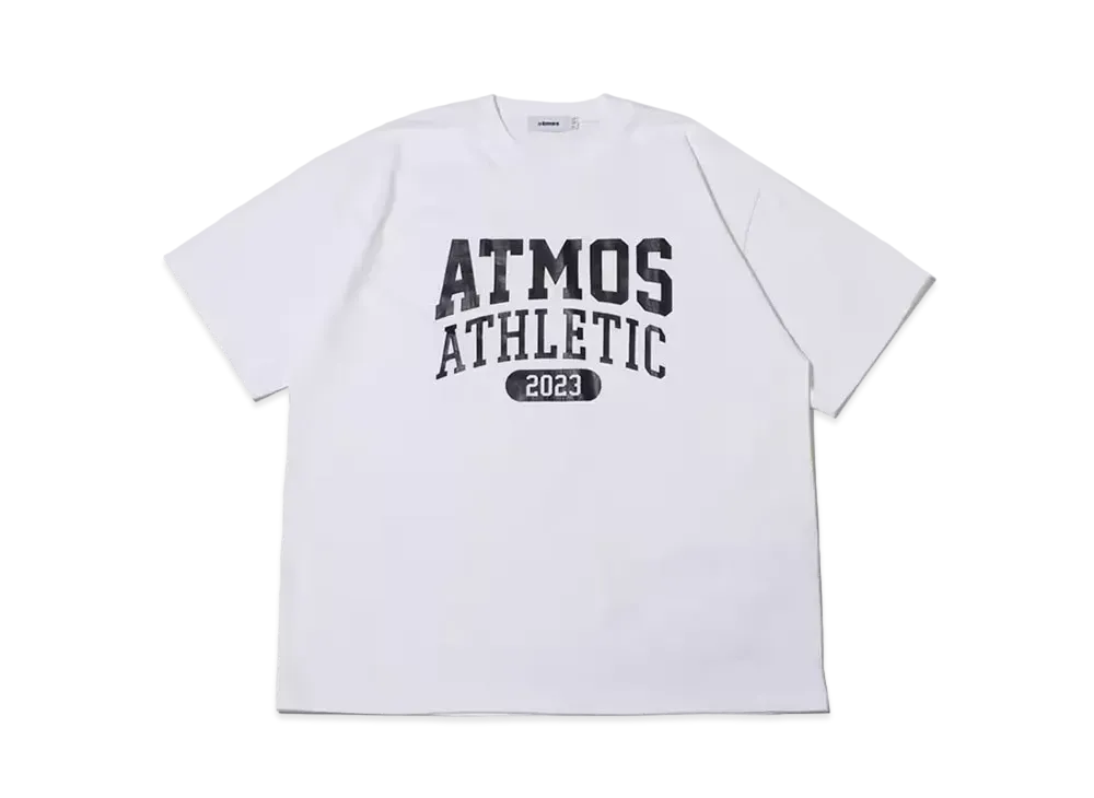 atmos Vintage College Logo T-shirts "White"