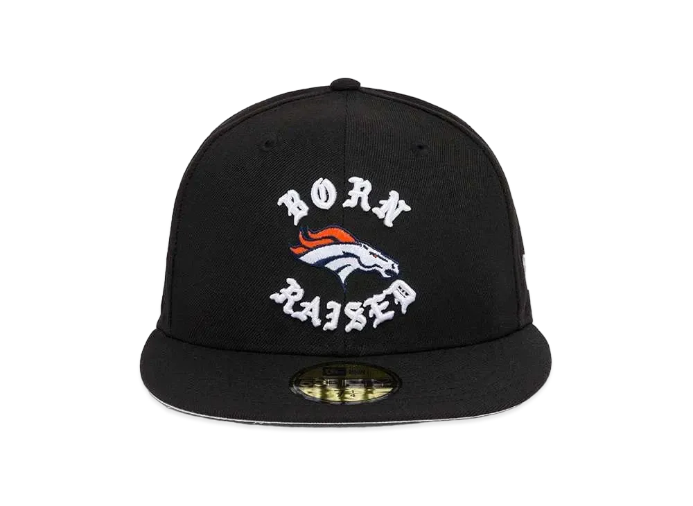 NEW ERA x Born x Raised x NFL + Broncos Fitted Rocker Hat "Black"