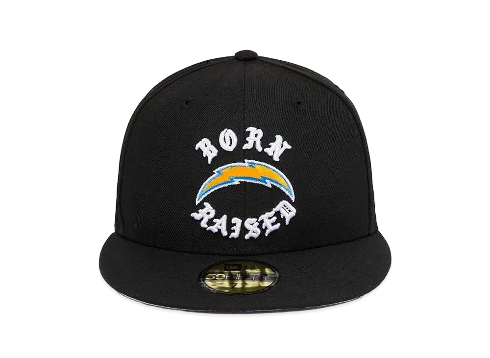 NEW ERA x Born x Raised x NFL + Chargers Fitted Rocker Hat "Black"