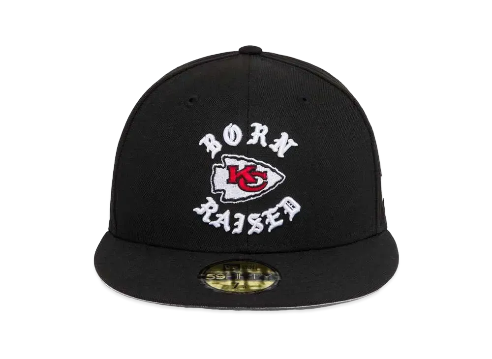 NEW ERA x Born x Raised x NFL + Chiefs Fitted Rocker Hat "Black"