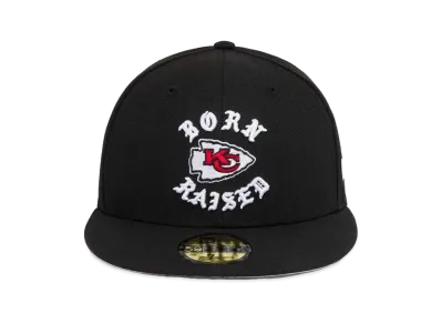 NEW ERA x Born x Raised x NFL + Chiefs Fitted Rocker Hat "Black"