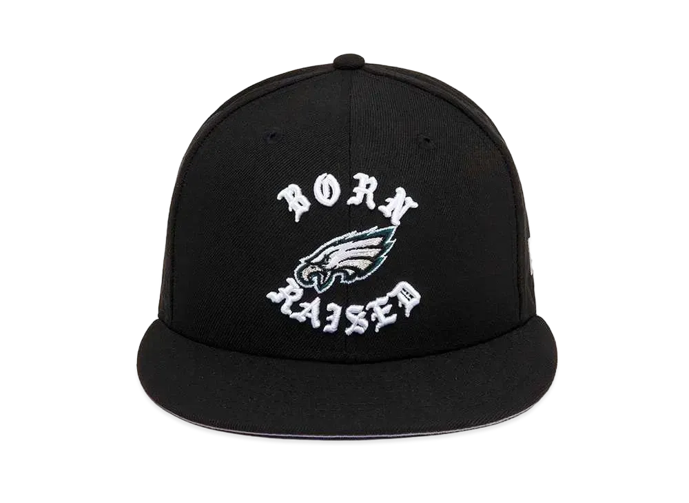 NEW ERA x Born x Raised x NFL + Eagles Snapback Rocker Hat "Black"