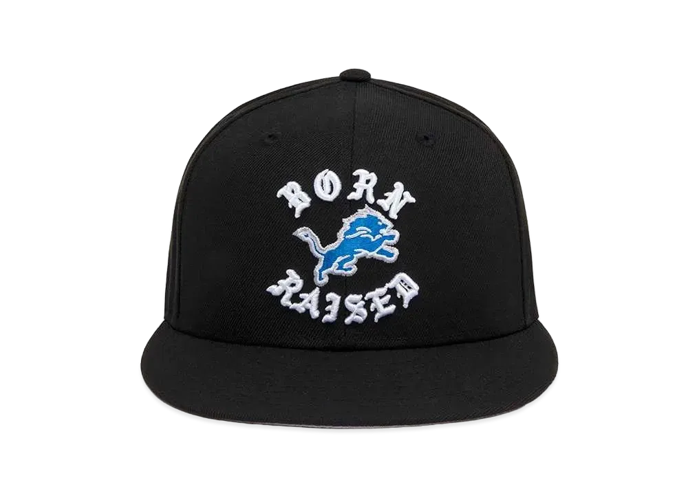 NEW ERA x Born x Raised x NFL + Lions Snapback Rocker Hat "Black"