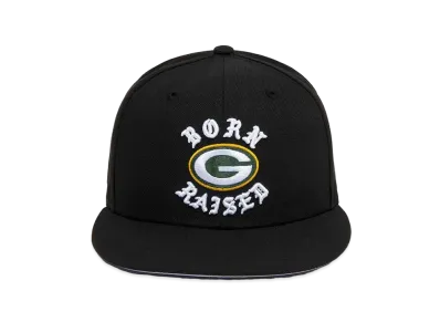 NEW ERA x Born x Raised x NFL + Packers Snapback Rocker Hat "Black"