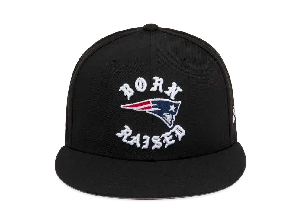 NEW ERA x Born x Raised x NFL + Patriots Snapback Rocker Hat "Black"