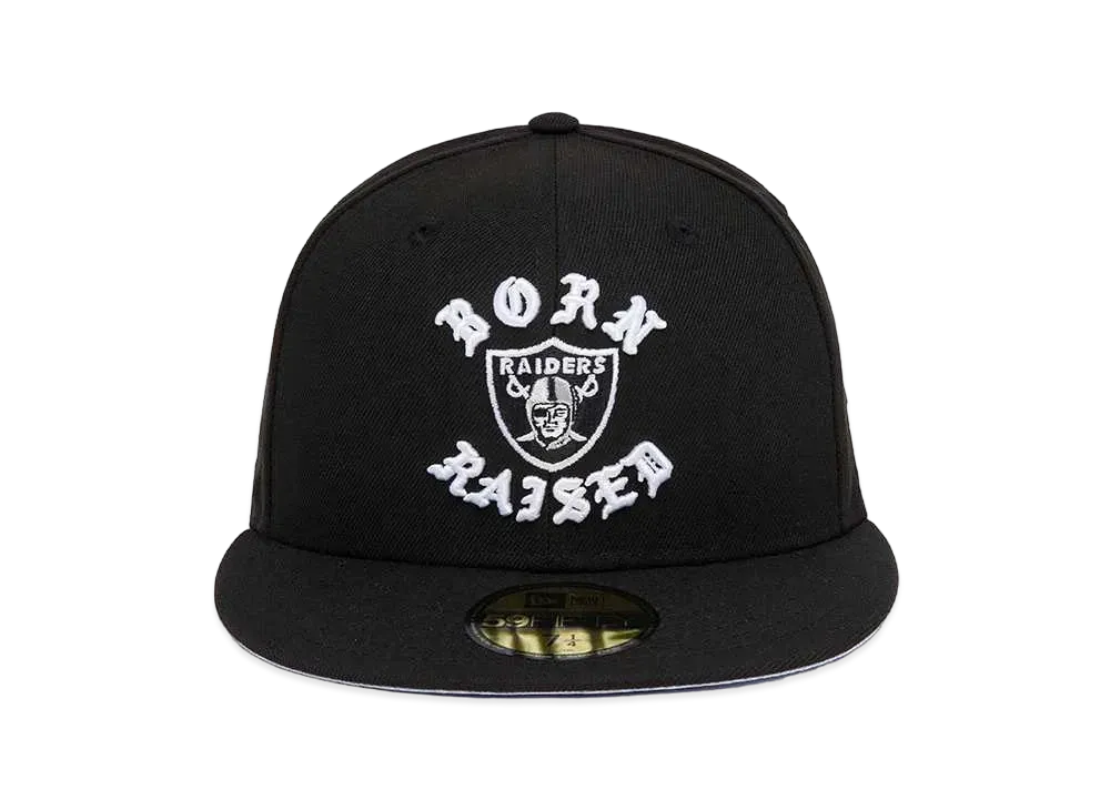 NEW ERA x Born x Raised x NFL + Raiders Fitted Rocker Hat "Black"