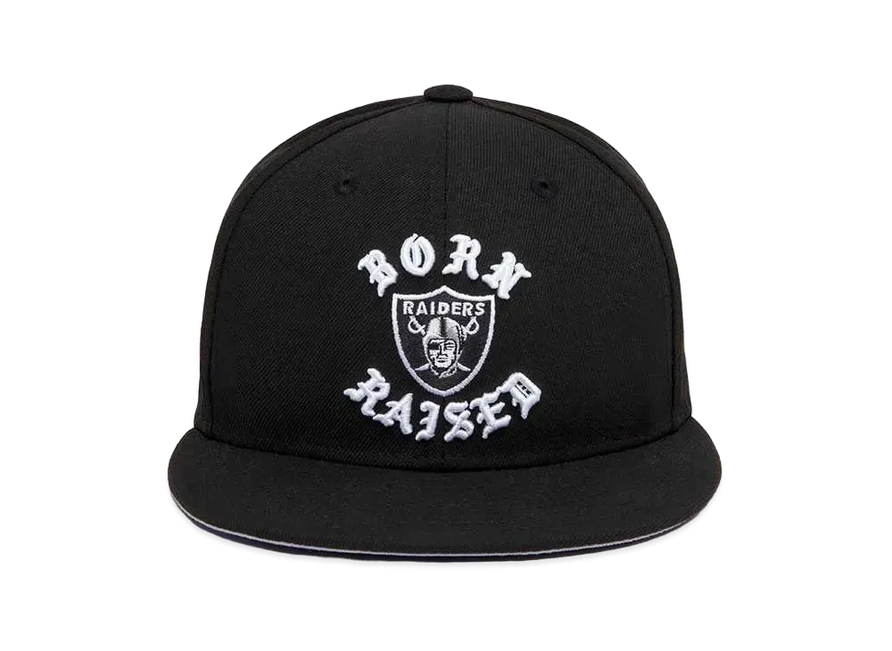 ニューエラ x ボーン アンド レイズド x NFL + レイダース スナップバック ロッカー ハット "ブラック"