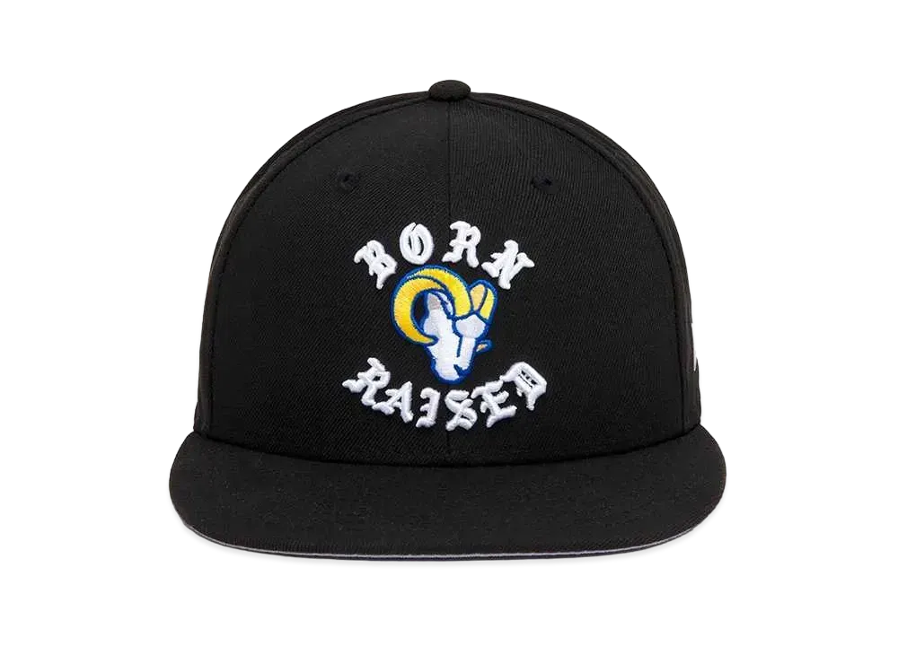 NEW ERA x Born x Raised x NFL + Rams Snapback Rocker Hat "Black"
