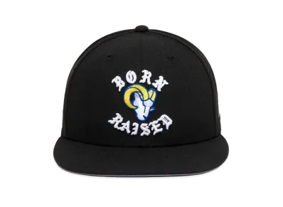 NEW ERA x Born x Raised x NFL + Rams Snapback Rocker Hat "Black"
