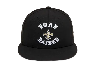 NEW ERA x Born x Raised x NFL + Saints Snapback Rocker Hat "Black"