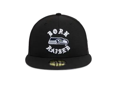 NEW ERA x Born x Raised x NFL + Seahawks Fitted Rocker Hat "Black"