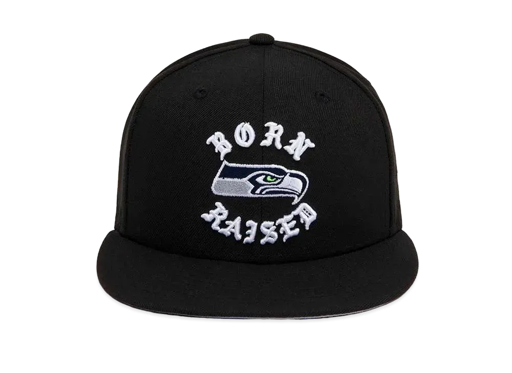 NEW ERA x Born x Raised x NFL + Seahawks Snapback Rocker Hat "Black"