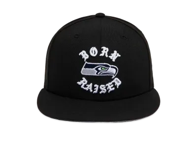 NEW ERA x Born x Raised x NFL + Seahawks Snapback Rocker Hat "Black"