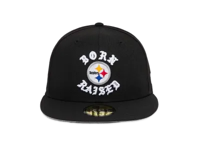 NEW ERA x Born x Raised x NFL + Steelers Fitted Rocker Hat "Black"