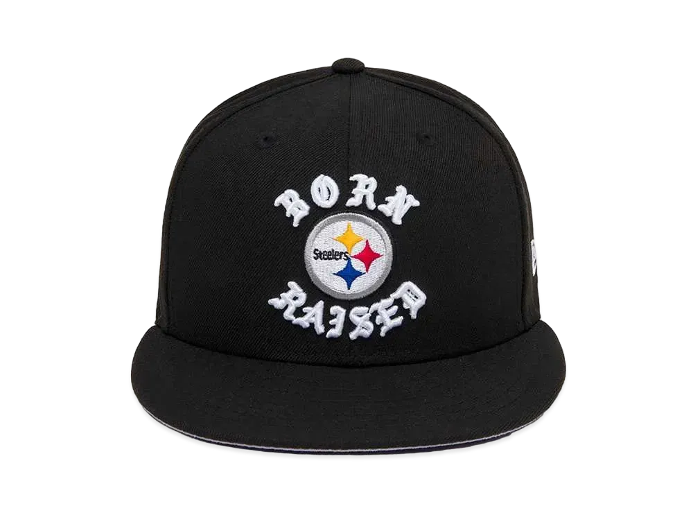 NEW ERA x Born x Raised x NFL + Steelers Snapback Rocker Hat "Black"