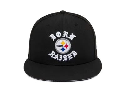 NEW ERA x Born x Raised x NFL + Steelers Snapback Rocker Hat "Black"